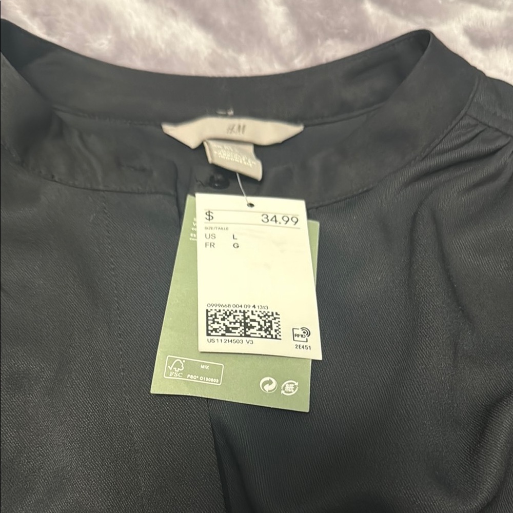 H&M Elegant Black Blouse